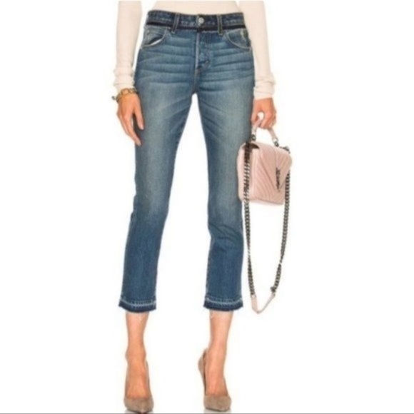 AMO Babe Cropped Button Fly Jeans in Rio Vista - Picture 3 of 6